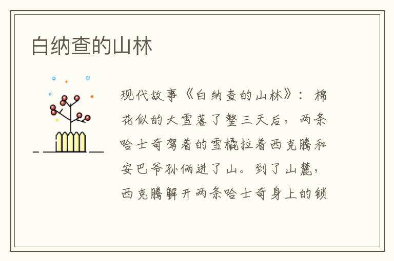 白纳查的山林