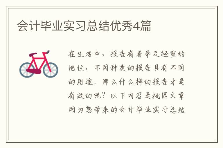 会计毕业实习总结优秀4篇